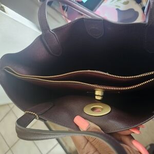 Coach Brown Tote Bag with Spacious Interior